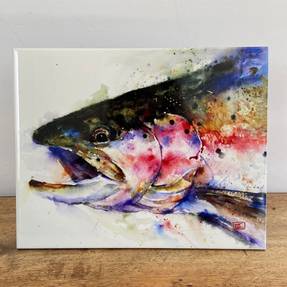 Dean Crouser Rainbow Trout Ceramic Tile